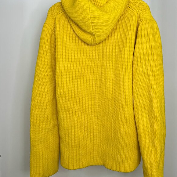 JACQUEMUS KNITTED HOODIE YELLOW - Picture 5 of 7